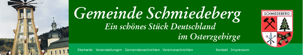 Ihre Gemeinde Schmiedeberg im Erzgebirge